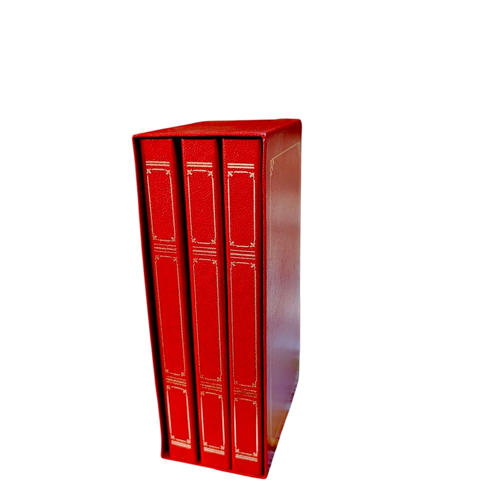 Elegant Red Leather Book Set